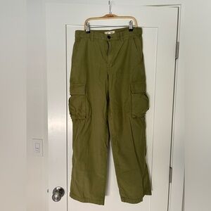 Madewell green straight leg cargo pants women’s size 36 waist